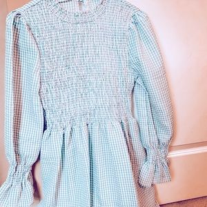 Cutesy Green plaid dress